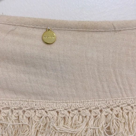 Anthropologie Cream Harlyn Fringed Long Jacket - Picture 6 of 6